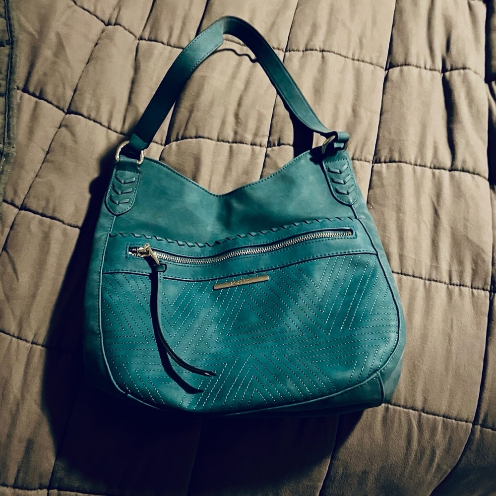 NWOT Rosetti Teal Shoulder Bag with Zipper Detail